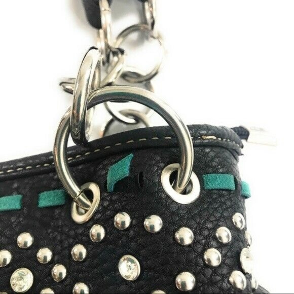 (Sold)Montana West Silver Turquoise Studded Purse - Picture 4 of 7